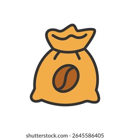 Ilustração vetorial de um saco de café