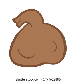 Vector illustration sack. Hand drawn. Colored outlines.