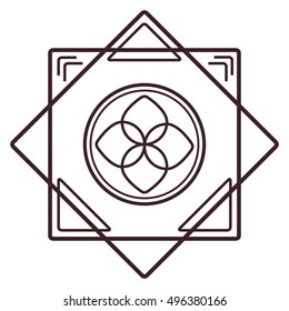 Vector illustration of sacred geometry on white background
