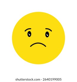 vector illustration of sad face