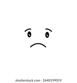 vector illustration of sad face