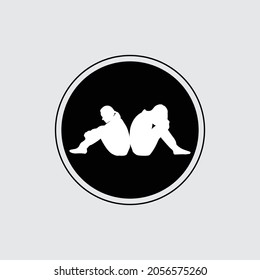 Vector illustration of a sad married couple crying after conflict. a man and  woman with relationship problems who need the help of a psychologist.