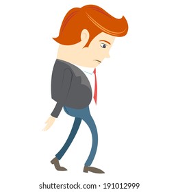 Vector Illustration of Sad Office man