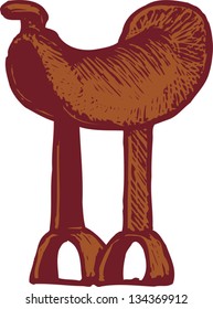 Vector illustration of Saddle