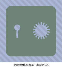 vector illustration of  Safe deposit icon in green.