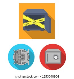 Vector illustration of  and safe logo. Collection of  and cash vector icon for stock.