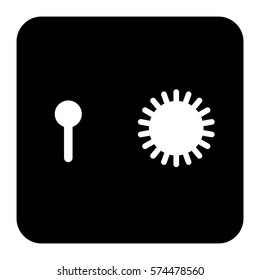 Vector Illustration of Safe (Safety Deposit Box) Icon in black