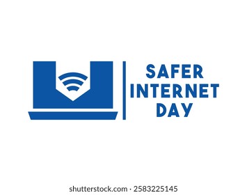 Vector Illustration of Safer Internet Day. February. White background. Eps 10.