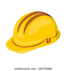 Vector illustration of a safety helmet, hard hat