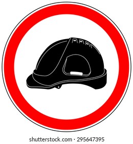 Vector illustration of safety helmet, hard hat
