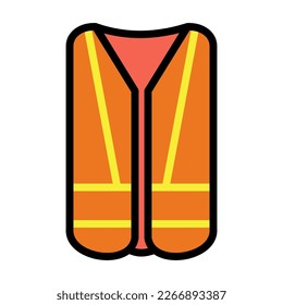 Vector illustration of the safety vest cartoon