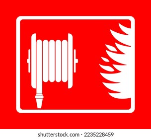 vector illustration of safety warning signs fire equipment and fire action signs on white background