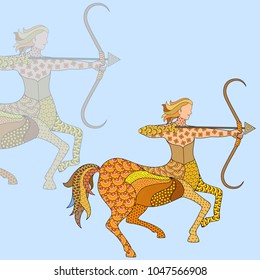 vector illustration of Sagittarius Astrological Zodiac Sign