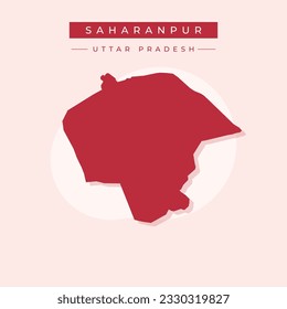 Vector illustration vector of Saharanpur city map India city