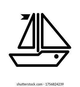 Vector Illustration of a sailboat