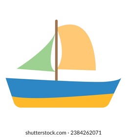 Vector illustration of a sailboat