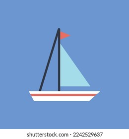 
Vektorgrafik von Segelboot-Symbol.