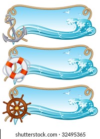 Vector illustration - sailing banners