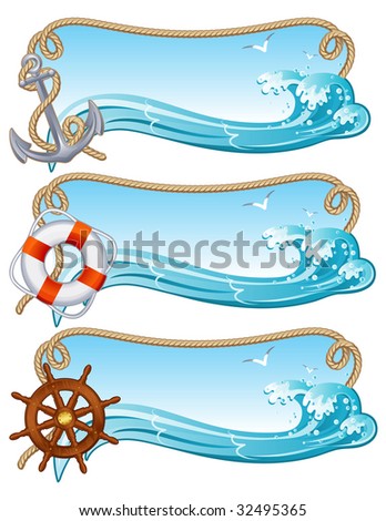 Vector illustration - sailing banners