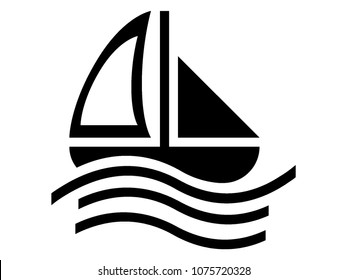 Vector illustration of a Sailing Boat