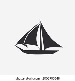 Vector illustration of sailing boat icon