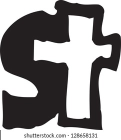 Vector illustration of saint