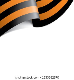 Vector illustration of Saint George ribbon on white background