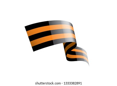 Vector illustration of Saint George ribbon on white background