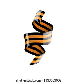 Vector illustration of Saint George ribbon on white background