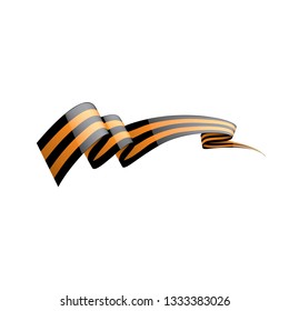 Vector illustration of Saint George ribbon on white background