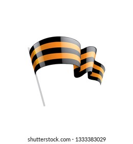 Vector illustration of Saint George ribbon on white background