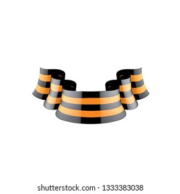 Vector illustration of Saint George ribbon on white background