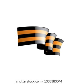 Vector illustration of Saint George ribbon on white background