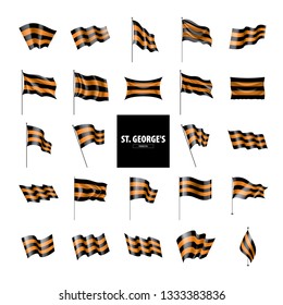 Vector illustration of Saint George ribbon on white background
