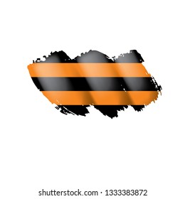 Vector illustration of Saint George ribbon on white background