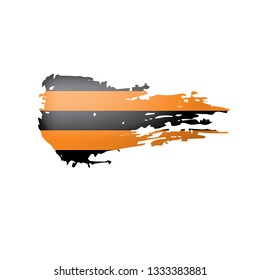 Vector illustration of Saint George ribbon on white background