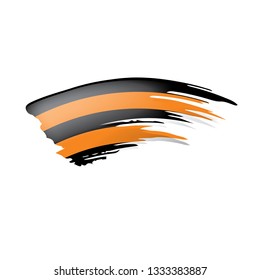 Vector illustration of Saint George ribbon on white background