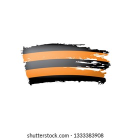 Vector illustration of Saint George ribbon on white background