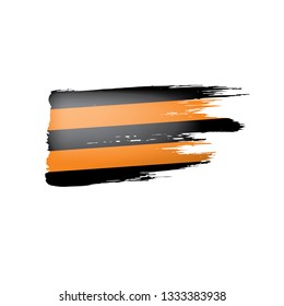 Vector illustration of Saint George ribbon on white background