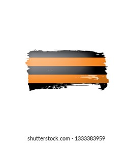 Vector illustration of Saint George ribbon on white background