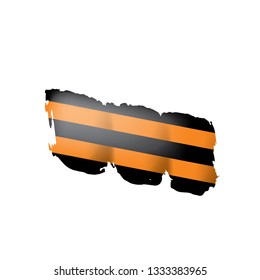 Vector illustration of Saint George ribbon on white background