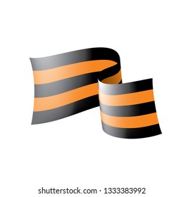 Vector illustration of Saint George ribbon on white background