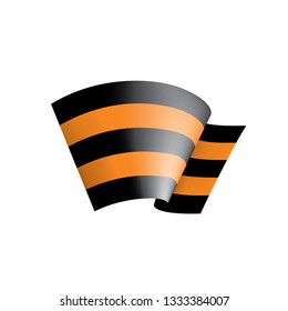 Vector illustration of Saint George ribbon on white background