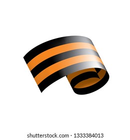 Vector illustration of Saint George ribbon on white background