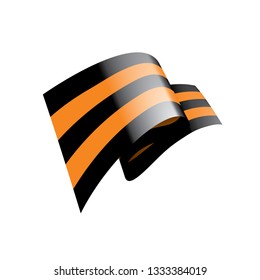 Vector illustration of Saint George ribbon on white background