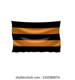 Vector illustration of Saint George ribbon on white background