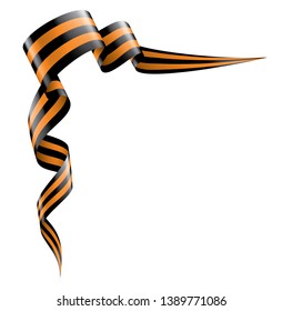 Vector illustration of Saint George ribbon on white background