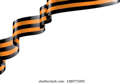 Vector illustration of Saint George ribbon on white background