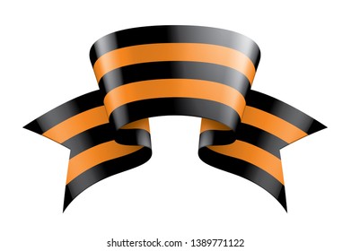 Vector illustration of Saint George ribbon on white background