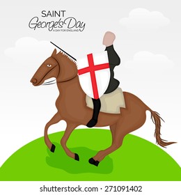 Vector illustration for Saint George's Day in gray background.